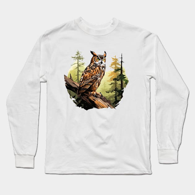 Hoot Owl Long Sleeve T-Shirt by zooleisurelife